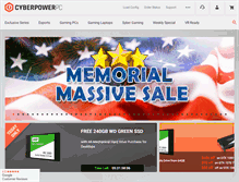 Tablet Screenshot of cyberpowerpc.com
